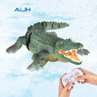 AiJH Jouet de Piscine Bateau Gator Télécommandé Étanche à l'Eau Natation Alligator Électrique Étanche Jouets Animaux RC