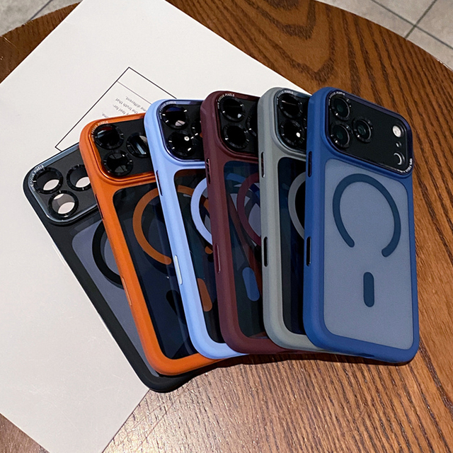 For Magnetic Armor Shockproof Matte Case for iPhone 18Pro Max 18 Pro 17 Pro Luxury Hard Wireless Charging Magnetic Clear Cover
