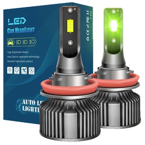 Luces <span class=keywords><strong>Antiniebla</strong></span> <span class=keywords><strong>LED</strong></span> Influencer Lime H11 Verde Limón 9006 de Alta Luminosidad 12V, Luces <span class=keywords><strong>Antiniebla</strong></span> <span class=keywords><strong>H3</strong></span> PSX24W PSX26W 881 de Ajuste Universal - Product Image 5
