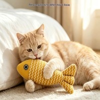 Mainan Kucing untuk Hiburan Sendiri, Pereda Stres, Boneka Catnip Interaktif, Penghilang Kebosanan, Ikan Realistis, Mainan Gigit untuk Anak Kucing, Penggoda Kucing