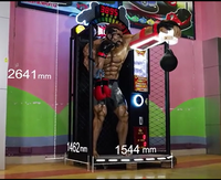 Machine de combat Cage Fighter Power Boxer à monnayeur |   Jeu d'arcade Crazy Boxing Strength Test Redemption pour centre de jeux