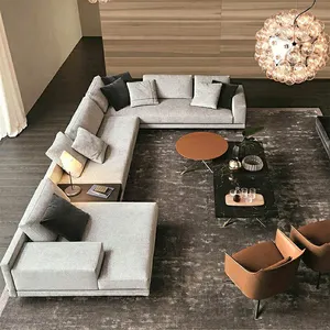 Home Living Room Furniture Royal High-Tech Fabric U Shape Sectional Sofa