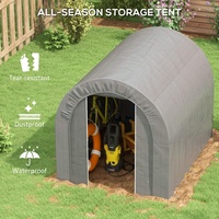 Abri de rangement extérieur imperméable avec 2 fenêtres et porte à fermeture éclair, abri portable pour vélos et motos, tente de jardin