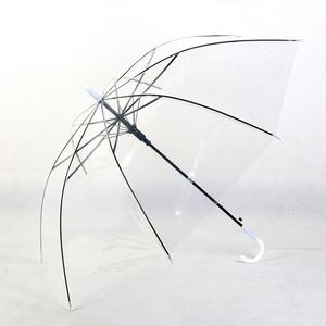 Xj635 Wholesale High Quality Outdoor Clear <b>Windproof</b> Transparent <b>Umbrella</b> With Logo for Advertising Promotion - Product Image 4