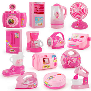 Ensemble de jeu de <span class=keywords><strong>cuisine</strong></span> pour enfants avec réfrigérateur rose, lave-vaisselle, mini-appareils électroménagers, maison de jeu pour enfants, jouets - Product Image 3