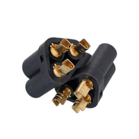 Connecteur à sertir QQX C5 en laiton à 3 broches pour câble d'alimentation Mickey Mouse, noyau interne pour adaptateur de chargeur d'ordinateur portable