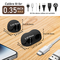 Support de crayons et stylos adhésif en silicone pour bureau, organisateur de câbles muraux, gestion des câbles USB, attache-câbles