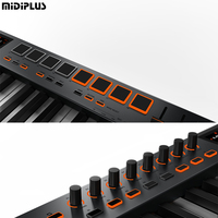 Midiplus X4 MAX 49 Key Semi-weighted MIDI Keyboard Controller dengan 200+ Suara Bawaan, Layar OLED & Drum Pad RGB untuk Studio