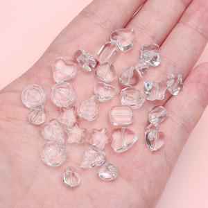 Perle de verre en forme de papillon coeur série de couleur transparente pour la fabrication de bijoux <span class=keywords><strong>perles</strong></span> de verre Perle coeur verre pour faire bijoux - Product Image 2