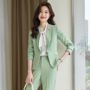 Women's Professional Long Sleeve Suit Slim Fit Elegant Work Uniform For Office Teacher Business Wear Spring 2026 Polyester - Product Image 1