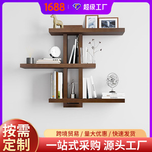 <b>Wall</b> <b>Mounted</b> Wooden <b>Shelf</b> 3 Tier Rectangle Multipurpose Storage For Living Room Kitchen Bathroom - Product Image 5
