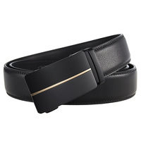 Ceintures en cuir véritable pour hommes avec boucle automatique, vente en gros, logo personnalisé, ceintures en cuir de vachette décontractées pour hommes