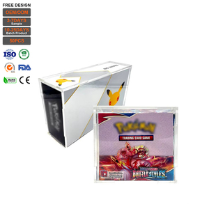 Boîte de rangement en acrylique pour boosters Pokémon de qualité supérieure, vente en gros, design personnalisé avec assemblage magnétique à vis N52 poli - Product Image 1