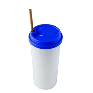 Eco Friendly PP <b>Plastic</b> Juice <b>Cup</b> Disposable Cold Beverage Tumbler with Secure Lid and Straw Port By HACAMY - Product Image 1