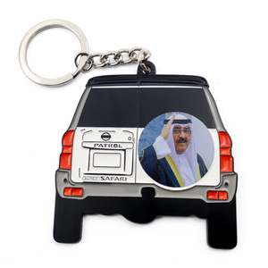 Custom Cartoon Style Waterproof <b>Car</b> Keychain Metal Alloy with Polyester <b>Lanyard</b> and Wheels - Product Image 1