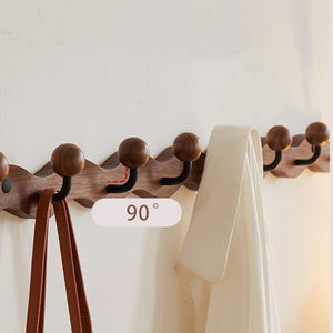 Gancho de ropa de madera maciza caliente para puerta de <span class=keywords><strong>entrada</strong></span>, colgador de ropa colgante detrás de la puerta de <span class=keywords><strong>entrada</strong></span>, ropa creativa, sombrero, gancho Wallart - Product Image 3