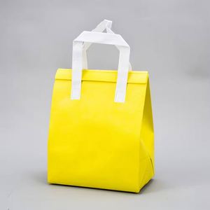 Custom Print <b>Foldable</b> Portable Non Woven Cooler Picnic Bag Reusable Food Takeaway Lunch Bag with Handle - Product Image 4