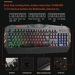 MEETION MT-C500 klavye ve fare kiti oyun kulaklık kulaklıklar oyun fare altlığı klavye <span class=keywords><strong>Mouse</strong></span> Combos seti Rgb LED <span class=keywords><strong>Usb</strong></span> 2m - Product Image 2