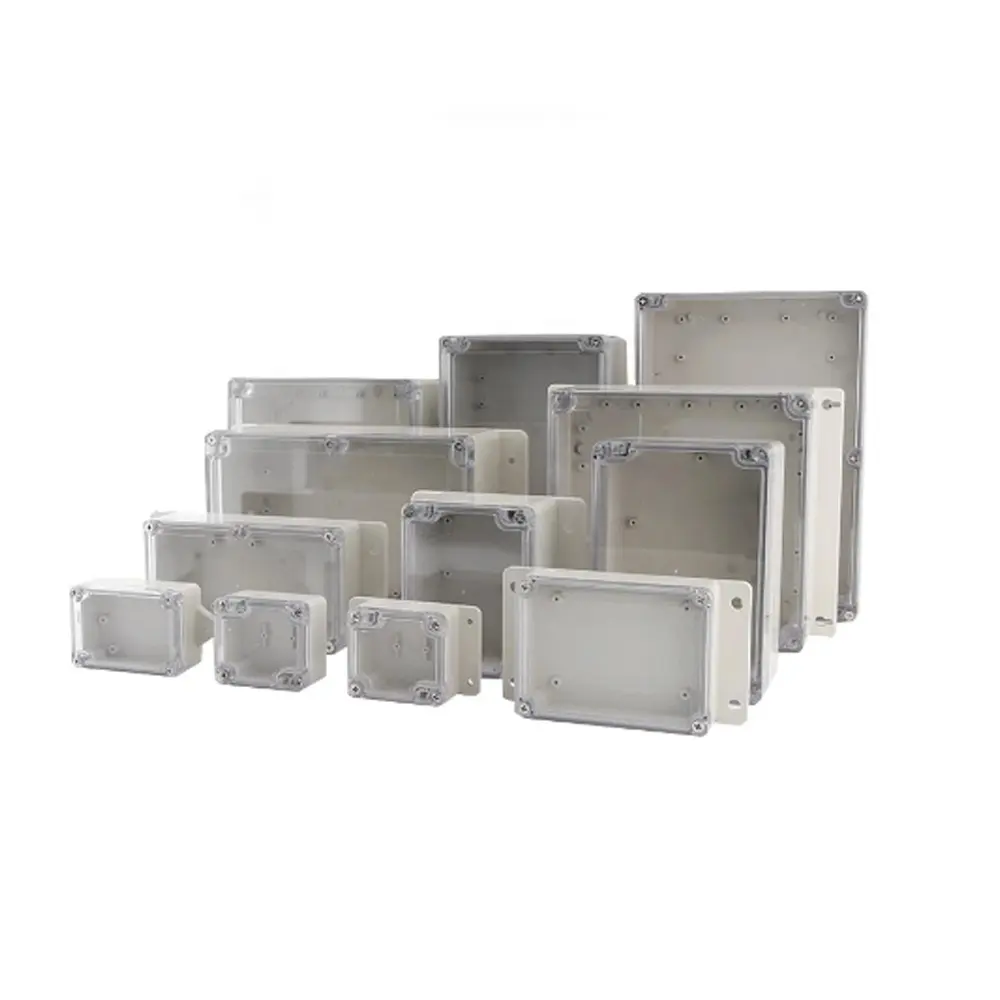 IP67 waterproof plastic ABS housing for electronics with mounting board Electrical Transparent Cover Enclosure Junction Box case