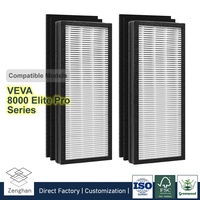 Filtre HEPA de remplacement pour purificateur d'air Vevas 8000 Elite Pro Series, 2 filtres HEPA véritables, 8 pré-filtres au charbon premium