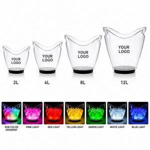 Hielera Acrílica con Logotipo Personalizado, de Gran Capacidad, Eléctrica, para Bares, Clubes y Fiestas, 2L 4L 8L 12L, con Luces LED - Product Image 1