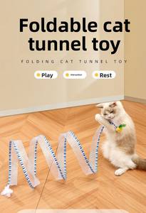 Baru mainan terowongan <span class=keywords><strong>Spiral</strong></span> kucing koil lipat bisa dilipat, mainan interaktif Kitty kucing bulu dapat dilipat tipe <span class=keywords><strong>S</strong></span> ramah lingkungan - Product Image 3