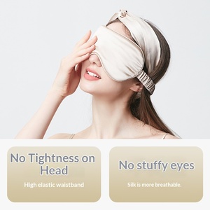 Antifaz de Seda de Morera 100% de 22 Momme, Engrosado, para Dormir, Bloquea la Luz, Sin Presión en los Ojos, Personalizable, Venta al por Mayor - Product Image 4