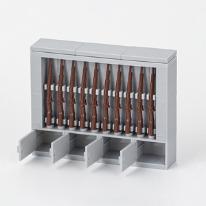 MOC0079-<span class=keywords><strong>2</strong></span> ชุดอุปกรณ์ชั้นวางอาวุธ กล่องเก็บปืน ตู้โชว์อาวุธ ทหารพร้อมอาวุธ ตู้เก็บของแบบตัวต่อ สำหรับเด็ก ของเล่น ของขวัญ - Product Image 2