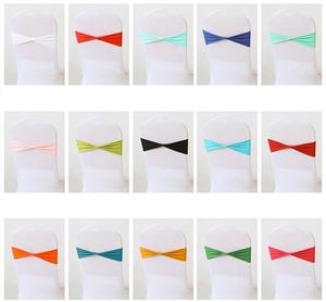 Spandex Sashes Bows Elastic Stretch Dining Chair Bands Ties for Wedding Baby Shower Birthday Party Banquet Event <b>Gift</b> - Product Image 1