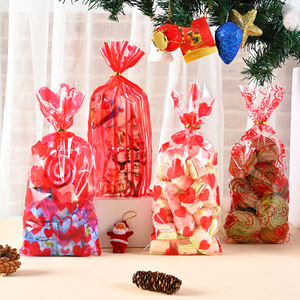 Sac cadeau de saint-valentin en cellophane, sac de cuisson pour biscuits aux bonbons, sacs d'emballage en plastique opp à bouche plate, vente en gros - Product Image 1