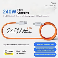 Cable de Carga Rápida Magnético Trenzado USB-C a USB-C PD 3.1 de 240W para Teléfono, Tableta y Portátil OEM