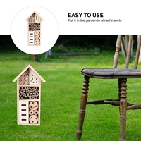 Maison d'insectes en bois suspendu ruche d'abeille décor animal ruche peint abri d'élevage porte
