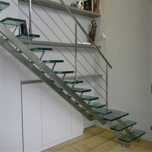 Ultime Novità: Scale <span class=keywords><strong>in</strong></span> <span class=keywords><strong>Vetro</strong></span> Moderne Antiruggine con Chiglia Centrale, Design Lineare, Facile Installazione per Balconi di Ville - Disponibile all'Ingrosso - Product Image 4