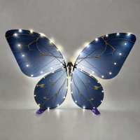 Jouet Papillon Bionique Orphithoptère à Ailes Battantes, Contrôle Bluetooth 2.4G, Ailes Lumineuses LED pour Vol en Intérieur, Cadeau pour Enfants