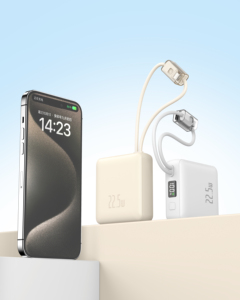 แบตสำรองพกพาขนาดเล็ก OEM 22.5W ชาร์จเร็ว พร้อมสายชาร์จคู่ในตัว - Product Image 6