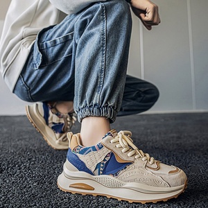 Chaussures de sport à semelle épaisse et à cheville haute, antidérapantes et résistantes à l'usure, style décontracté et tendance pour hommes - Product Image 4