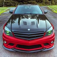Lèvre avant en fibre de carbone style V W204 Upgrade C63 pour Mercedes Classe C W204 2007-2011