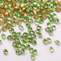 Vente en gros de strass ronds en cristal clair à fond pointu Strass en verre à pointe lâche