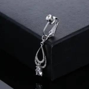 Новое поддельное кольцо Qianyou для пупка, искусственный зажим в форме капель воды, кольцо для живота, не прокалывание тела
