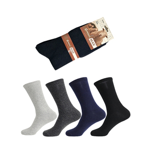 Calzini di lana spesse da uomo di colore blu nero grigio personalizzato alla moda stile Casual a metà polpaccio per l'inverno - Product Image 1