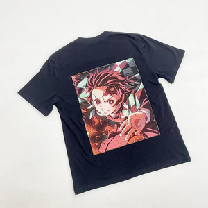 Nuova T-Shirt da Uomo con Collo Tondo, Manica Corta, Tessuto Jacquard di Alta Qualità, Traspirante, Stile Streetwear, Motivo <span class=keywords><strong>Anime</strong></span> Bianco - Product Image 5