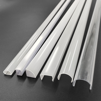 Profils d'extrusion LED moulés sur mesure LANDU OEM, diffuseur de lumière transparent givré en PC avec services de moulage CN/GUA