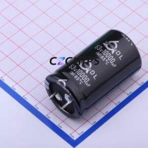 ตัวเก็บประจุแบบอิเล็กโทรไลต์อะลูมิเนียมแบบ Snap-in รุ่น DL63V10000M30*50 ชนิด Through hole (THT) ขนาด D30xL50 มม. 10000uF 20% 63V 10 มม. - Product Image 1