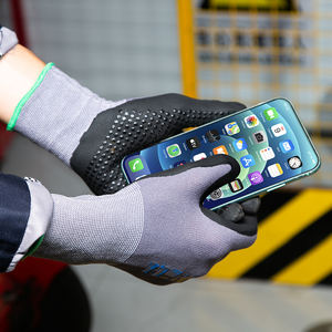 Gants de protection personnelle antidérapants en nitrile noir à <span class=keywords><strong>points</strong></span>, durables et très populaires, pour la construction - Product Image 2