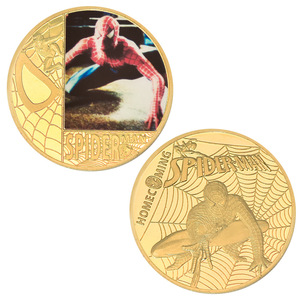 Moneta Commemorativa Marvel Heroes Spider-<span class=keywords><strong>Man</strong></span> Anime, Colorata e Dorata, in Ghisa con Rilievo, Confezionata Singolarmente, Regalo Souvenir - Product Image 3