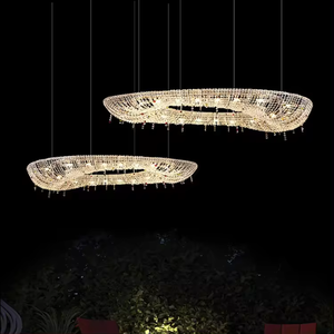Suspension moderne de luxe en cristal pour hauts plafonds, villa et hôtel, lustre de salon, lustre de plafond haut de gamme - Product Image 5
