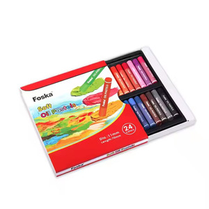 Foska 12/24 couleurs faciles à mélanger fournitures d'art de classe parfaites <span class=keywords><strong>Pastel</strong></span> à l'huile Non toxique pour enfants artistes débutants peinture <span class=keywords><strong>dessin</strong></span> - Product Image 6