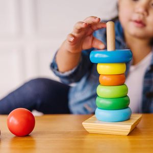 <strong>Rainbow</strong> Stacker Wooden Ring Educational <strong>Toy</strong> Wooden <strong>Rainbow</strong> Stacking Rings Baby <strong>Toy</strong>, Stacker <strong>Toys</strong> for Infants&amp;Toddlers - Product Image 6