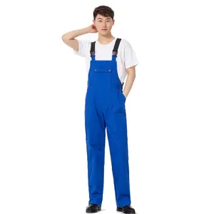 Durable Men's Work Bib Pants Overall Multi Pockets Workwear Jumpsuits for men Out Jumpsuit Coverall Trousers