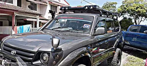 مركبة تخزين جبل Box4 عجلة القيادة ، القوة على السطح البضائع سيارات الدفع الرباعي حامل الأمتعة للسيارة مع ليد لاند كروزر LC80 - Product Image 2